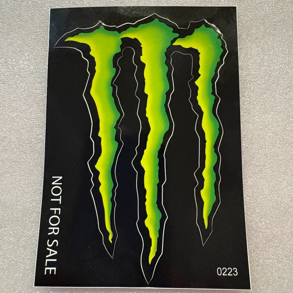 MONSTER Energy Drink DECAL Logo Sticker Controversy Green Black 5 X 3 NEW